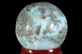 Polished Larimar Sphere - Dominican Republic #168139-1